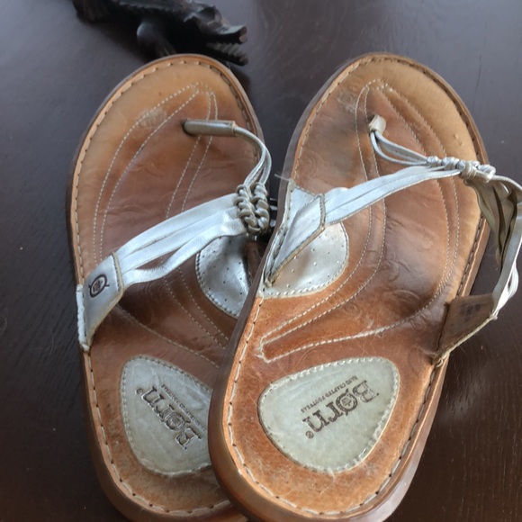 Silver Sandals sz 12 - Picture 7 of 8